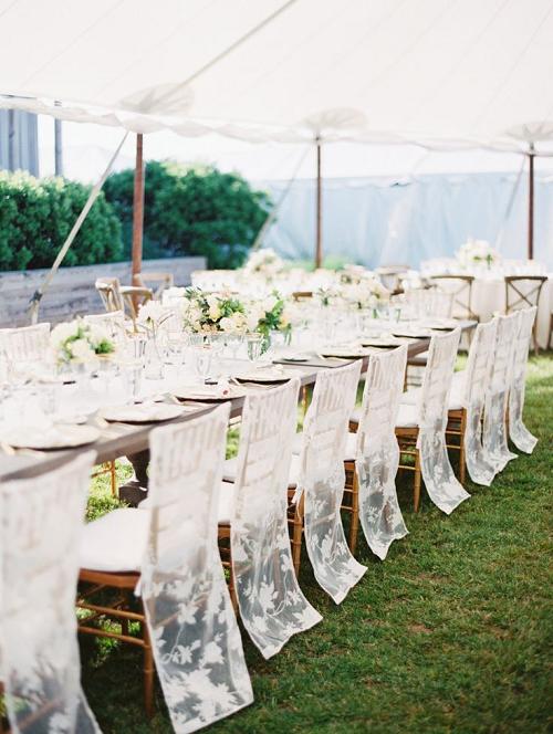 Sheer Lace Chair Covers