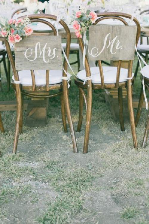 30+ Signage Wedding Chair Decor Ideas We Love 8 Stylish Rustic Wedding Chair