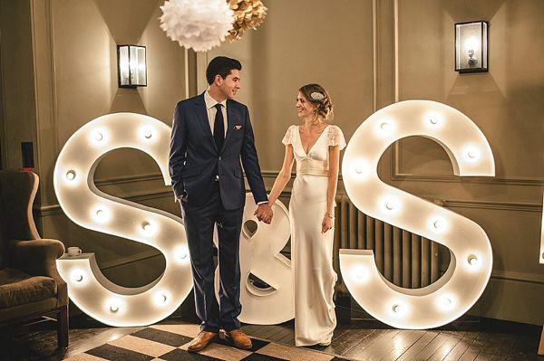 35 Pretty Monograms & Initials Wedding Ideas for Your Big Day 13 Sweet September Wedding With A Touch of 1930's Glamour