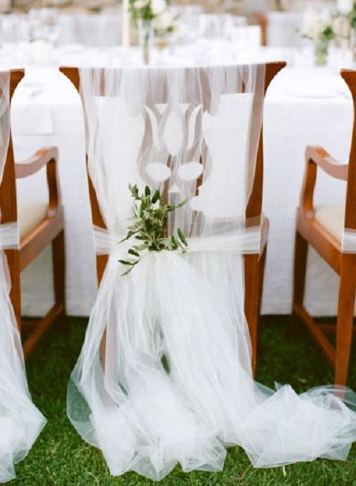 Tulle covered chair
