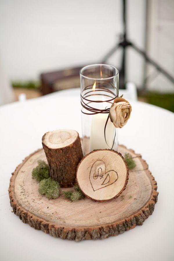 Woodsy Wedding Centerpiece