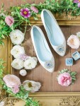 blue center stone wedding shoes