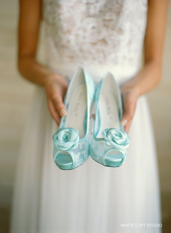 blue lace wedding shoes