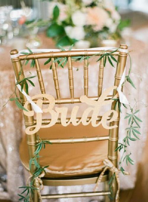 bride's chair wedding decor