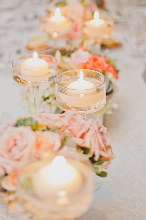 chic blush wedding centerpiece idea