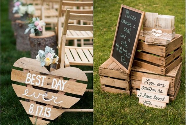 country rustic wood pallets wedding ideas