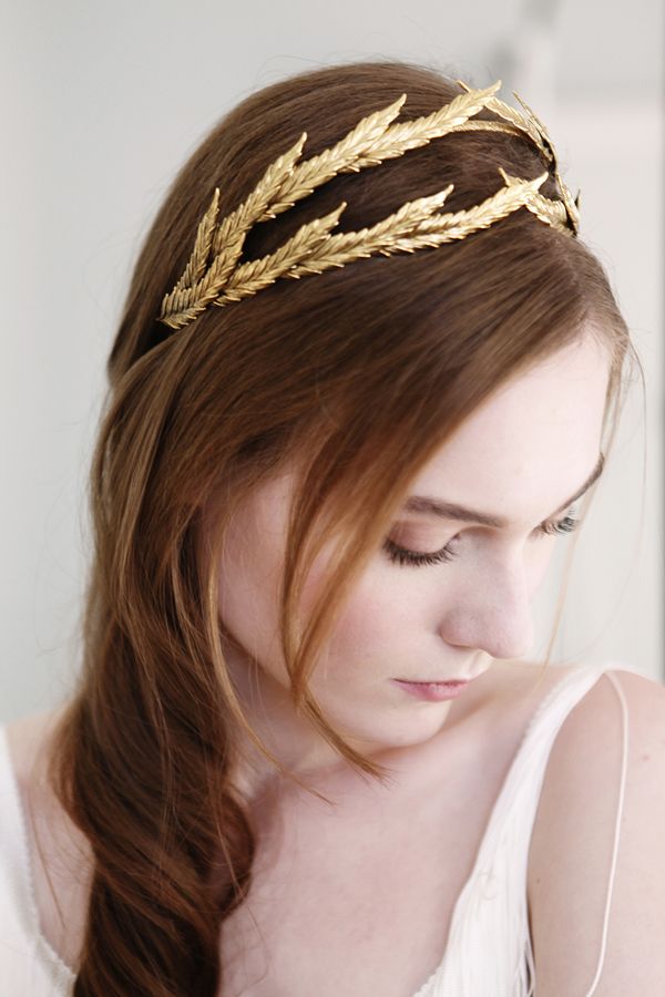 gold wedding headban tiara