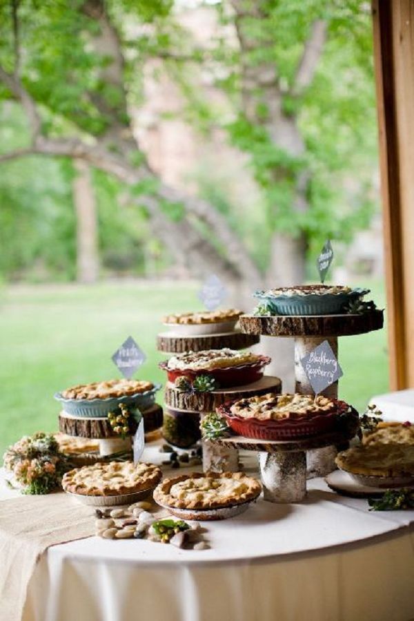 pie bar decor ideas for wedding