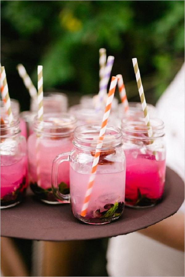 pink berry cocktail for wedding