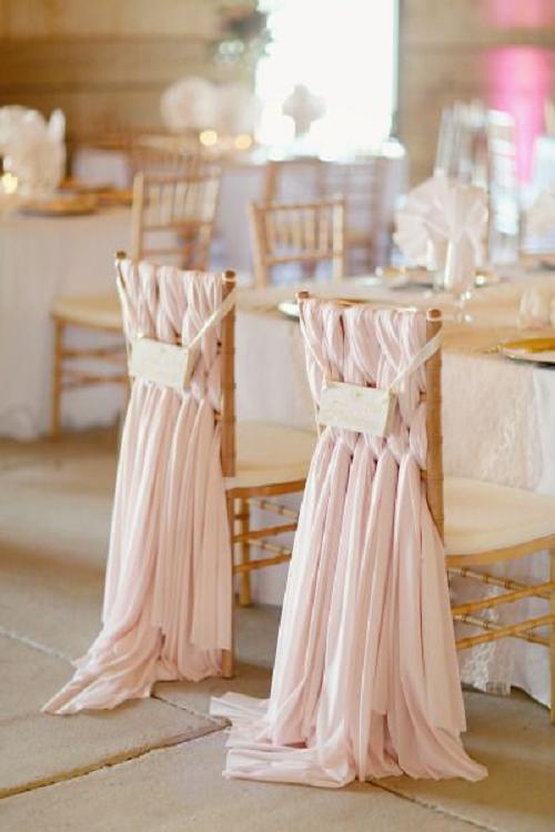 pink wedding chair decor ideas