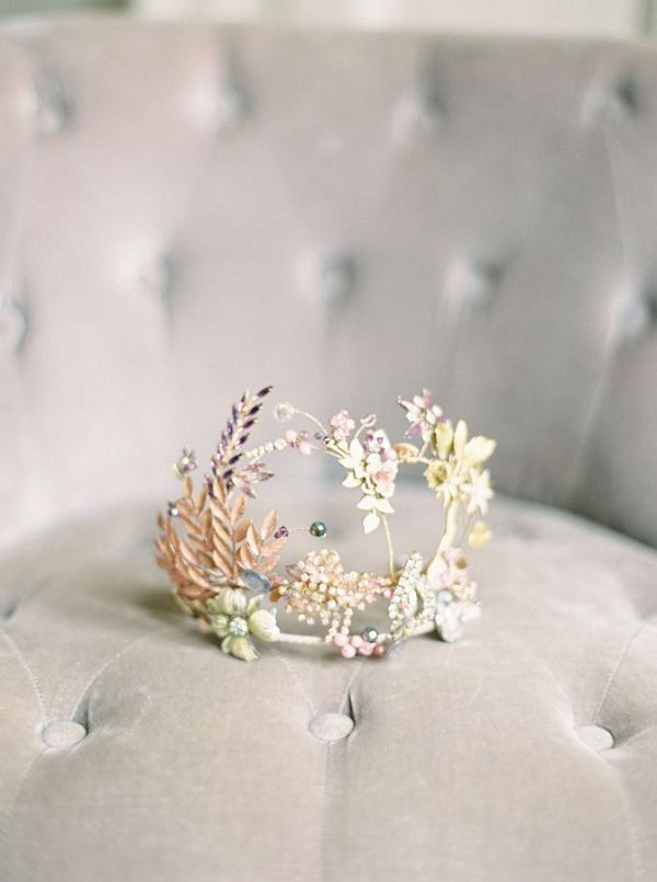 printed wedding hair crown