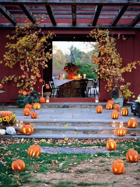 pumkin wedding aisle for fall weddings