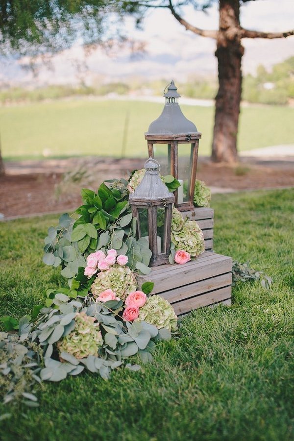 rustic chic lantern wedding decor ideas