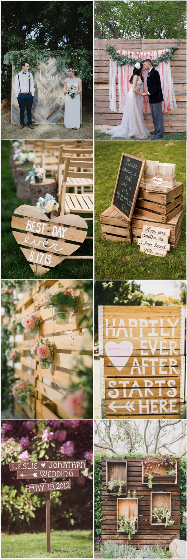 rustic country wood pallets wedding decor ideas