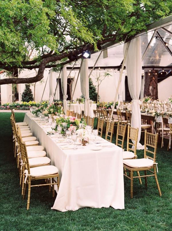 rustic gold wedding table decor