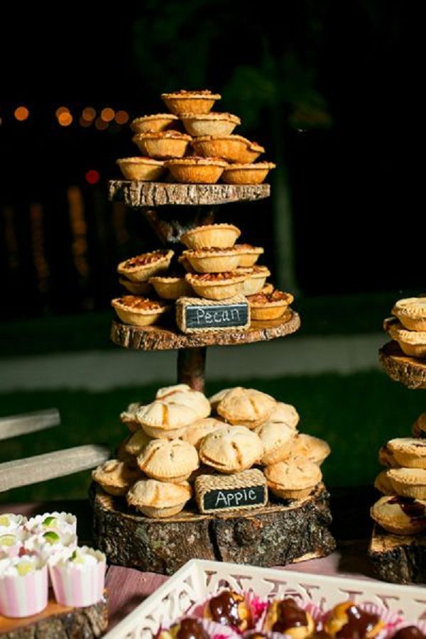 rustic pie tiered desserts