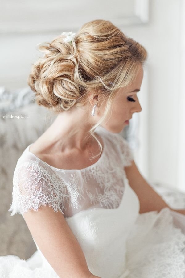 rustic vintage wedding updo hairstyle