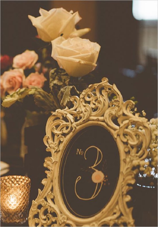 vintage table number ideas