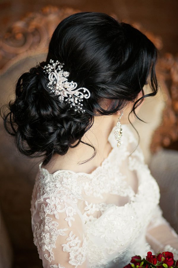 winter wedding updo hairstyle