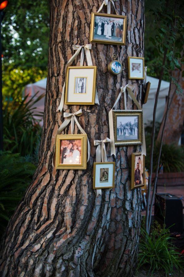 Backyard Wedding family photo tree