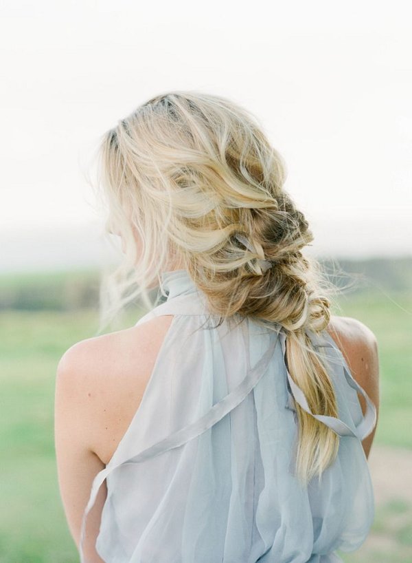 Tousled Bridal Braid Wedding Hairstyle