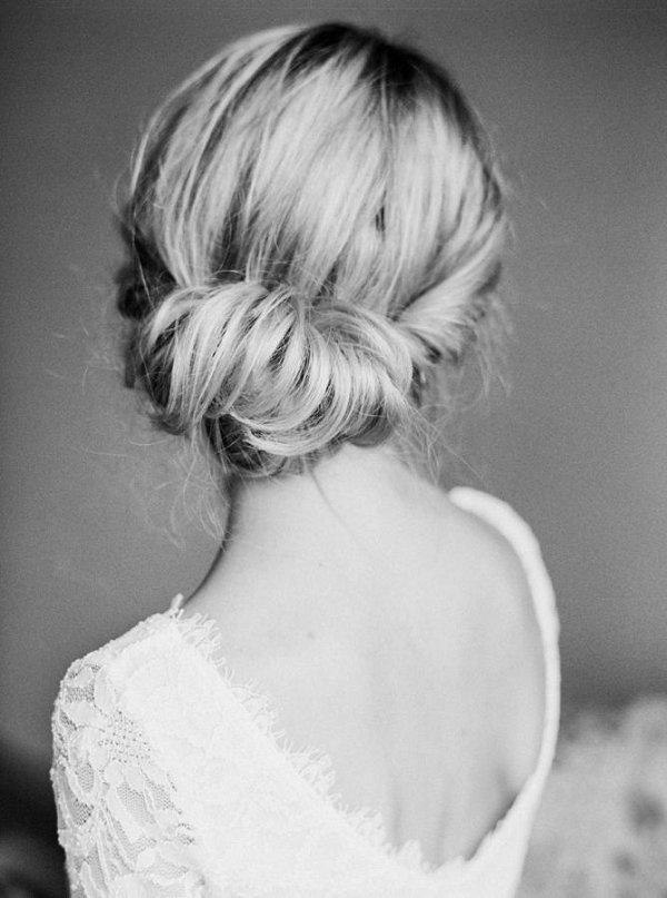 Twisted bridal updo hairstyle