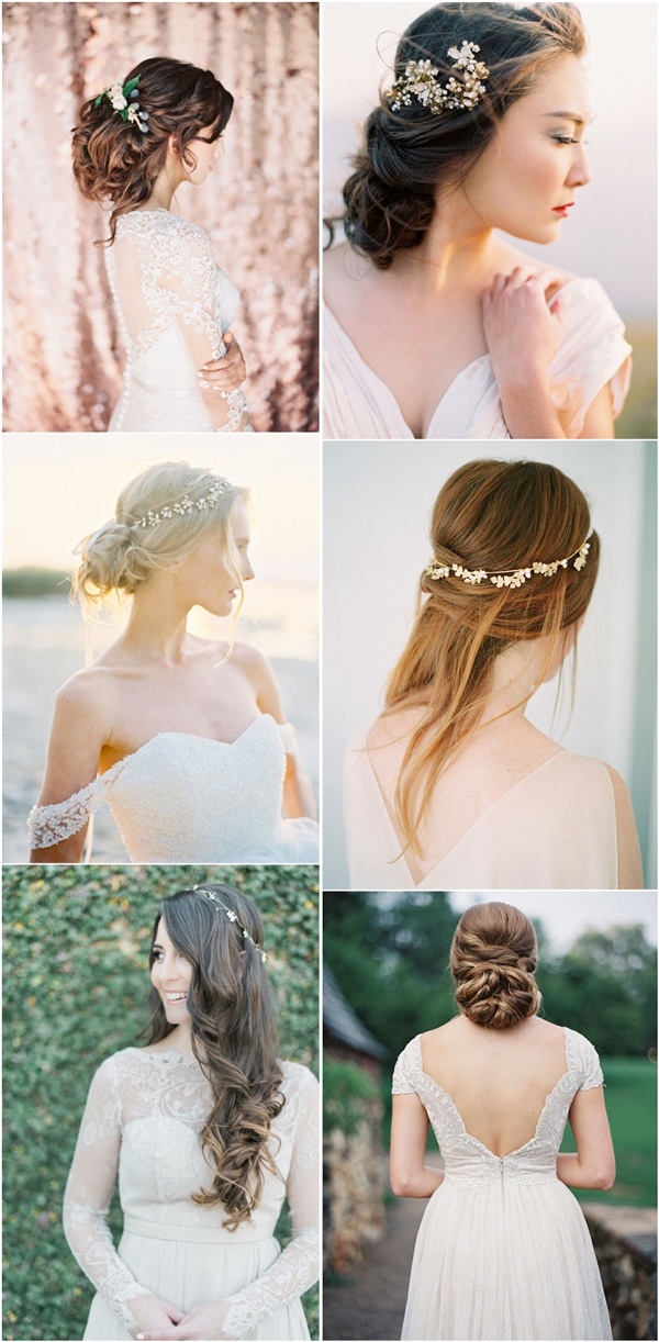 long wedding hairstyles with hairpiece