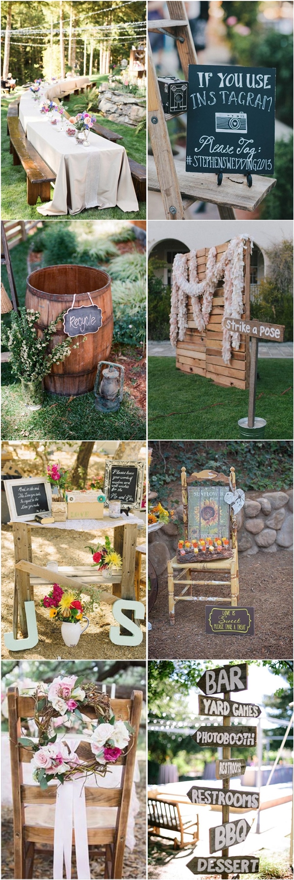rustic country backyard wedding decor ideas