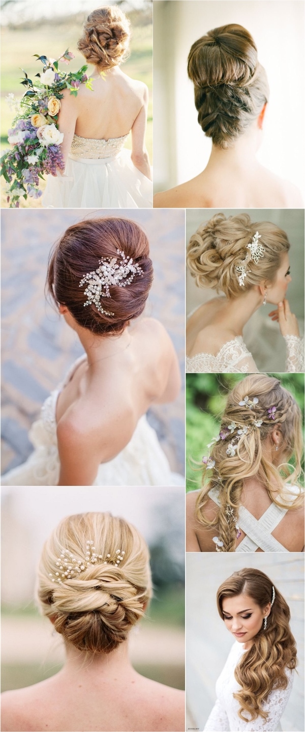 Elegant chic long wedding hairstyle ideas