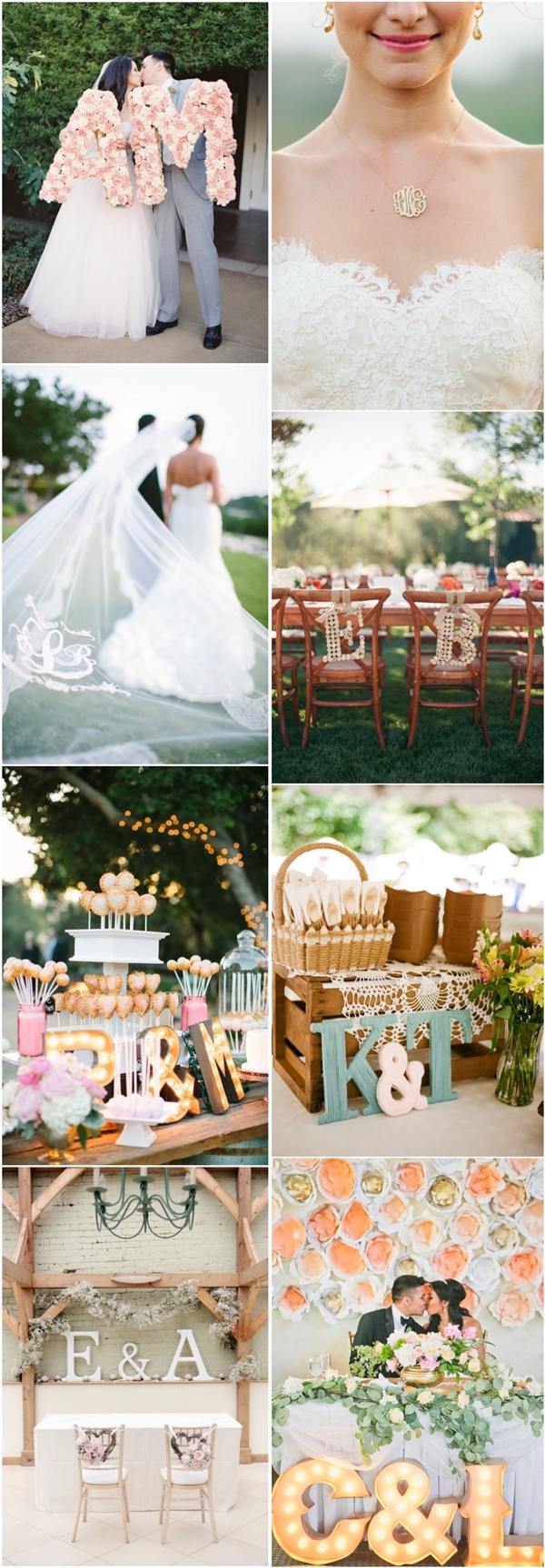 Initials and Monograms Unique Wedding Decor Ideas