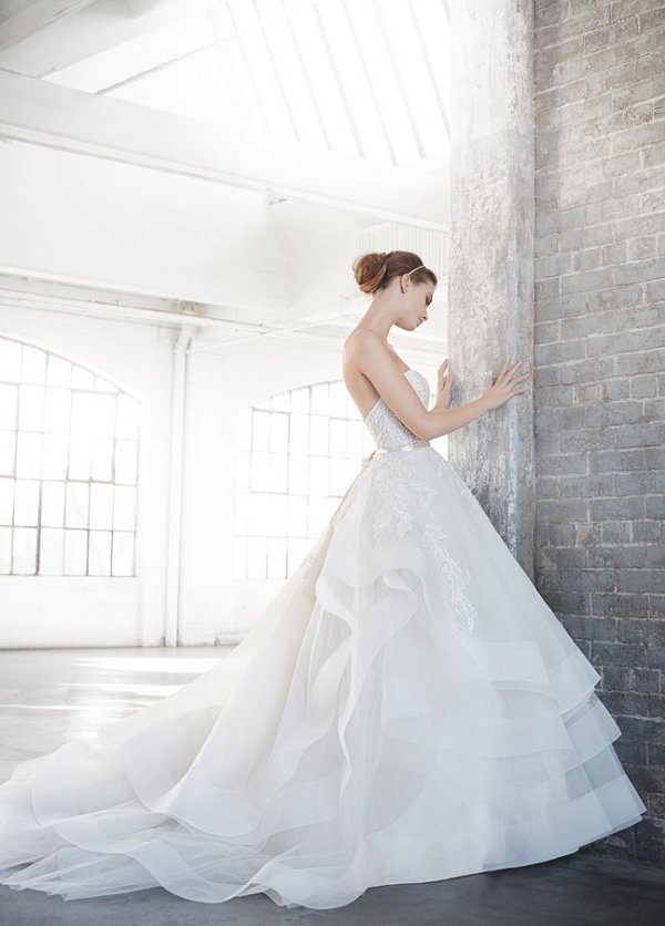 Lazaro ball gown wedding gown 2016