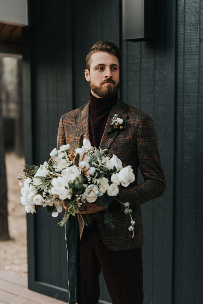 burgundy velvet pants winter grooms suite