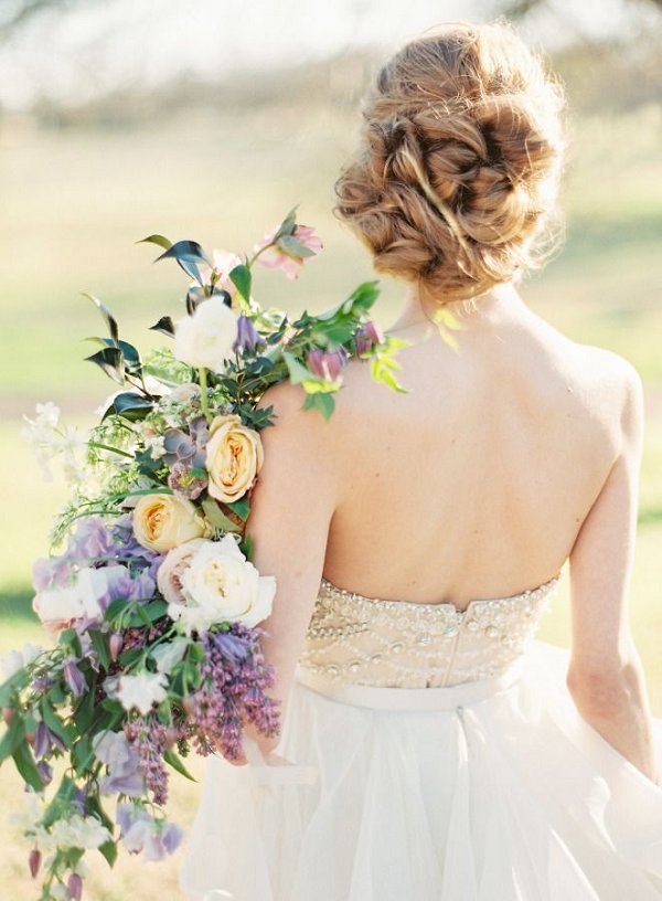 messy wedding chignon updo hairstyle