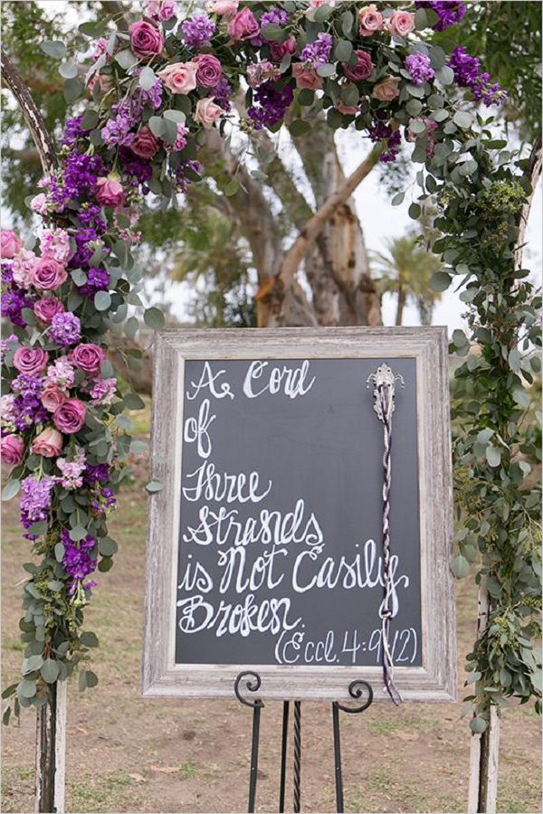 rustic triple cord wedding ceremony idea