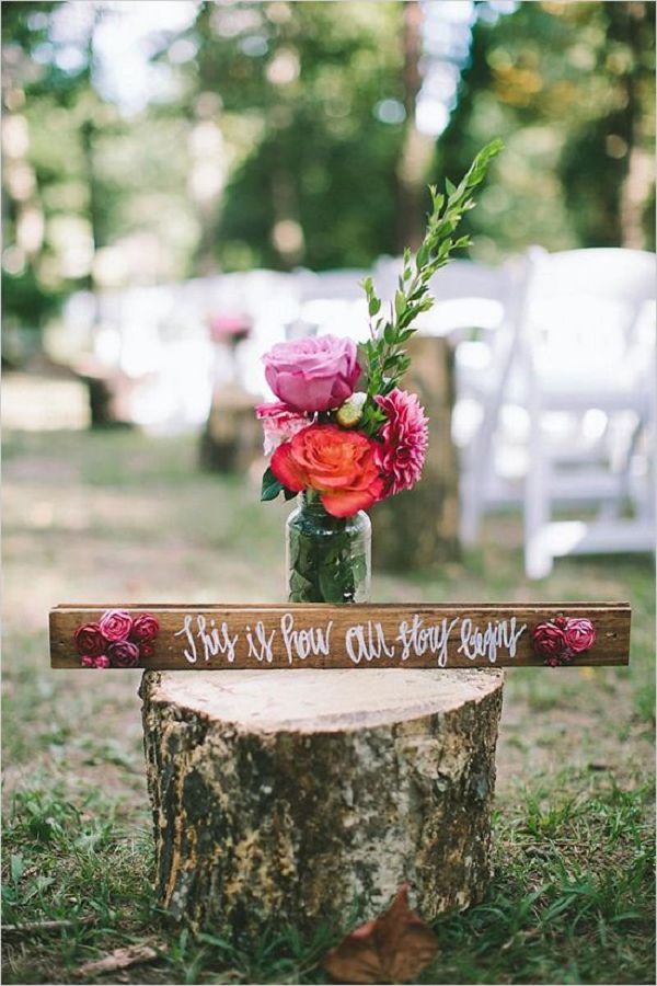 rustic wedding ceremony decor ideas