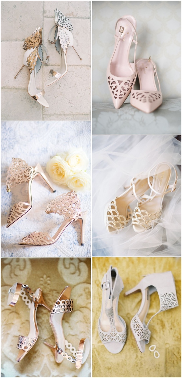 vintage laser cut wedding shoes and heels