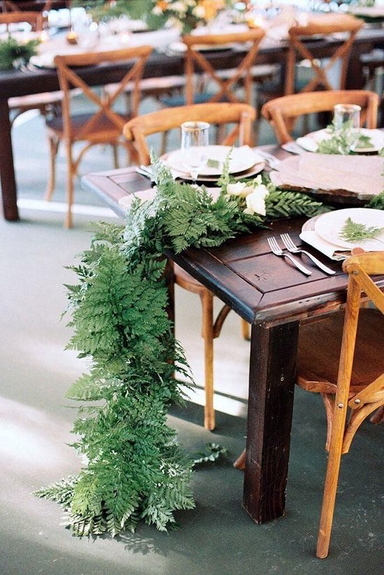 Fern wedding centerpiece idea