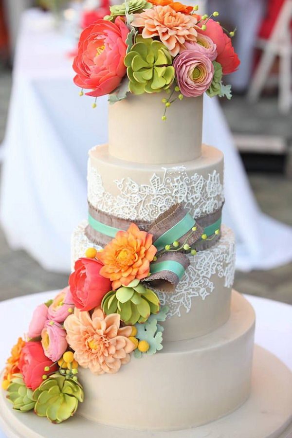 Rustic Wedding Cake by The People’s Cake