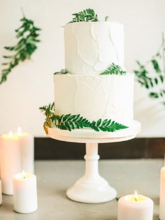 Rustic iced wedding cake