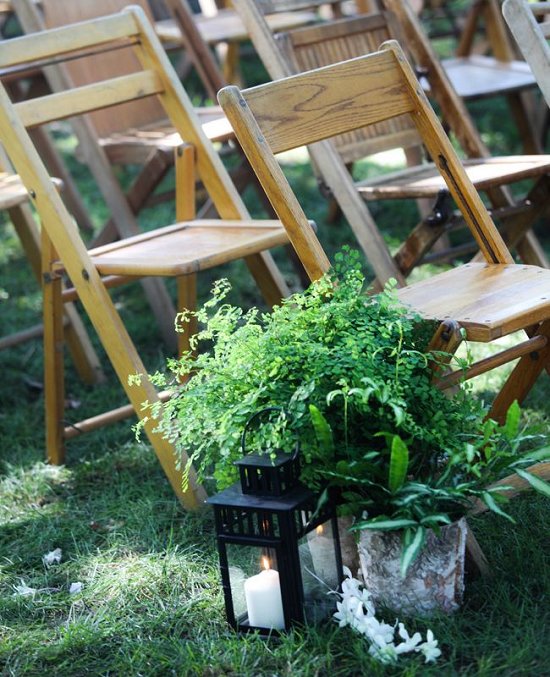 rustic greenery fern wedding arch decoration