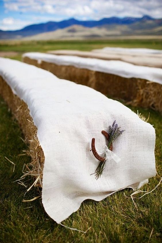 Hay Bale Wedding Seating