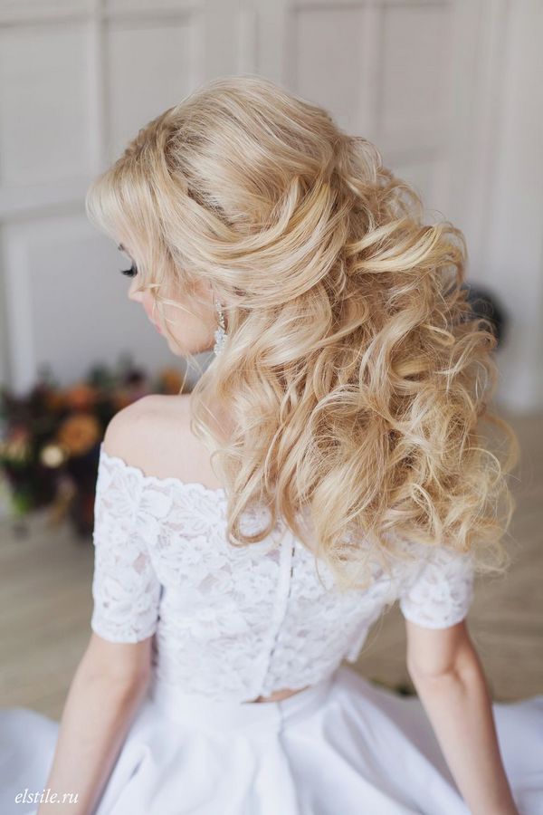 Long Wedding Hairstyles and Bridal Updo Hairstyles for Long Hair from elstile-spb 8