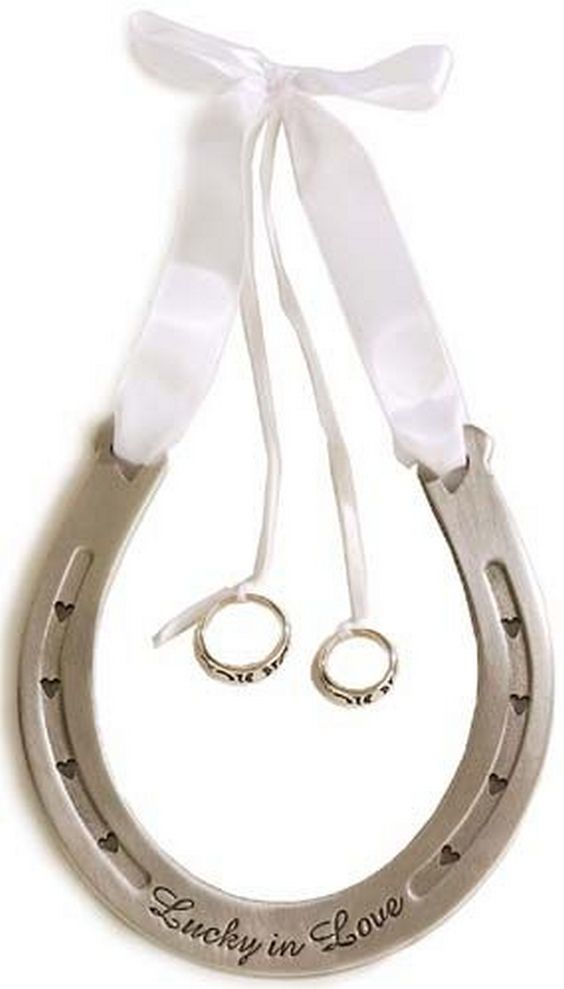 Western Wedding Lucky Ring Bearer Horseshoe