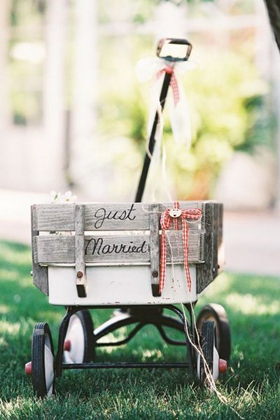 adorable wagon for the ring bearer