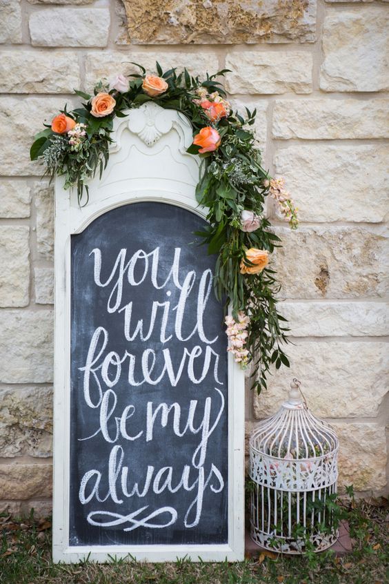 Chalkboard Wedding Sign