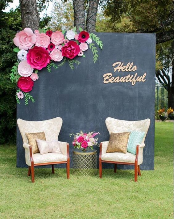 GIANT PAPER FLOWERS Wall Decor Wedding Backdrop 