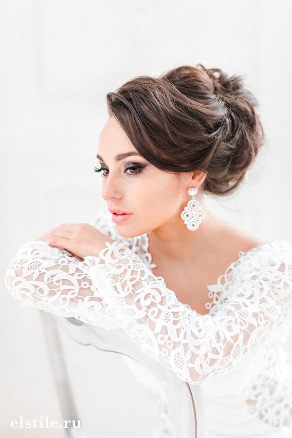Long Wedding Hairstyles and Bridal Updo Hairstyles for Long Hair from elstile-spb 18