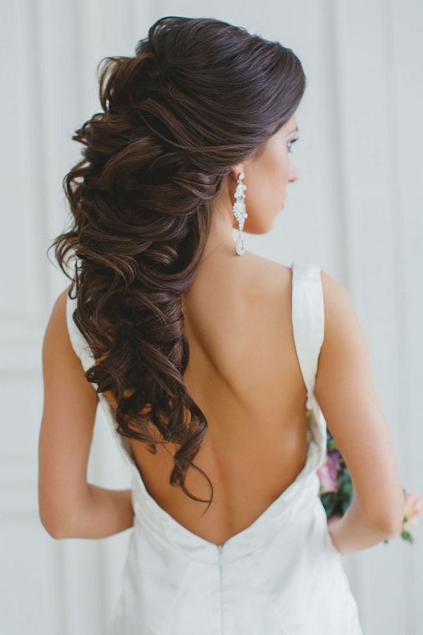 Long Wedding Hairstyles and Bridal Updo Hairstyles for Long Hair from elstile-spb 19