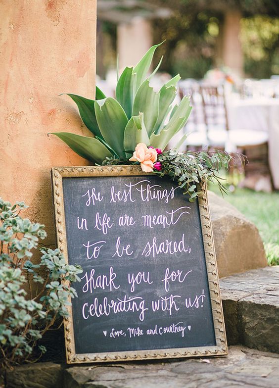 Outdoor Chalkboard Wedding Ideas
