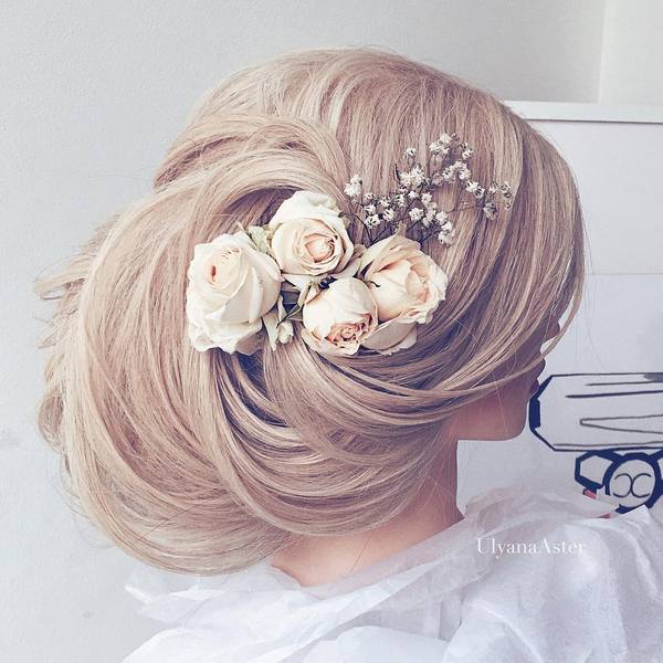 Wedding Updo Hairstyles for Long Hair from Ulyana Aster_01 ❤ See more : http://www.deerpearlflowers.com/wedding-updo-hairstyles-for-long-hair-from-ulyana-aster/